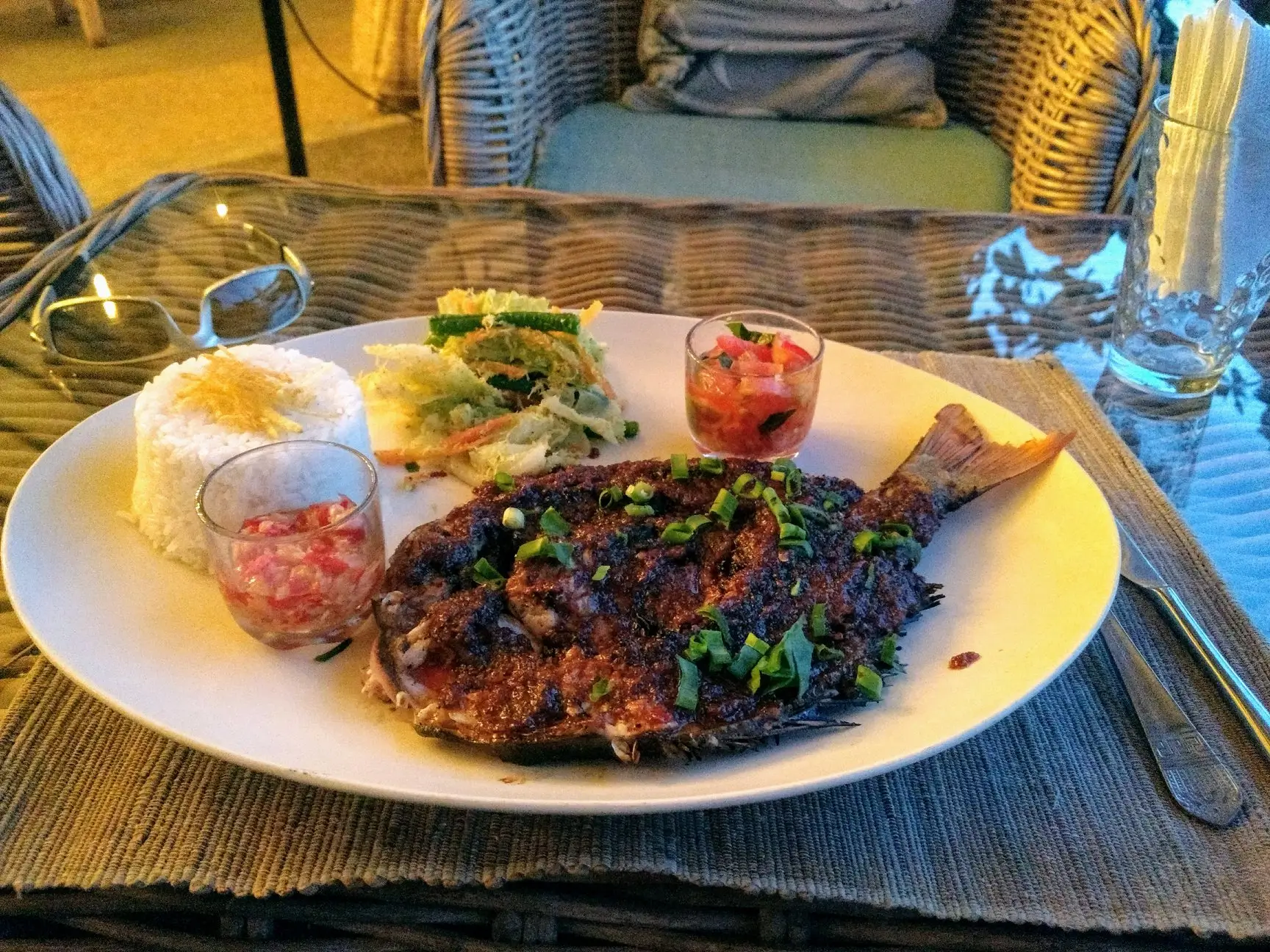 seafood dinner on Labuan Bajo