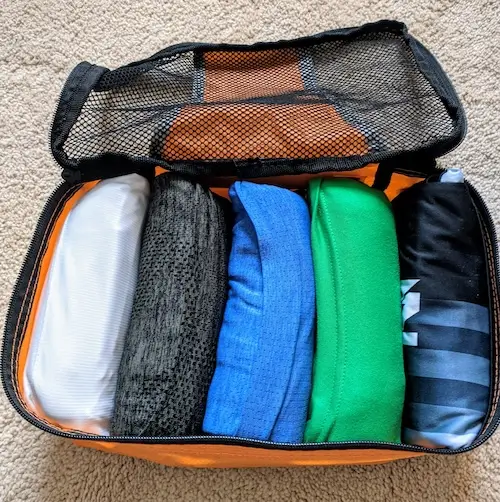 rolled shirts for packing
